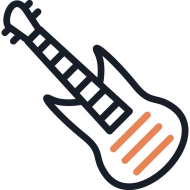 Sokak Müzisyeni Simgesi, Basit Tasarımlı Vektör İllüzyonu