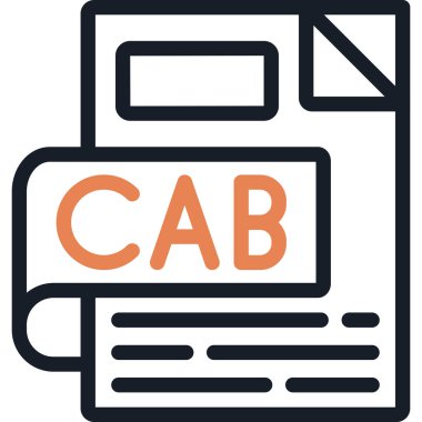 CAB Satır Bitiş Simgesi, Basit Tasarımlı Vektör Resimleri