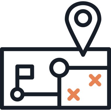 Yol Haritası Simgesi, Basit Tasarımlı Vektör Resimleri