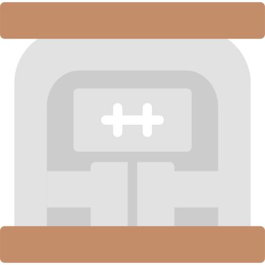 Cezaevi Rehabilitasyon Düz Simgesi, Basit Tasarımlı Vektör İllüstrasyonu