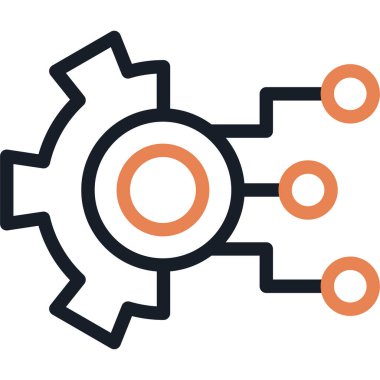 İş Dönüşüm Çizgisi Simgesi, Basit Tasarımlı Vektör İllüstrasyonu