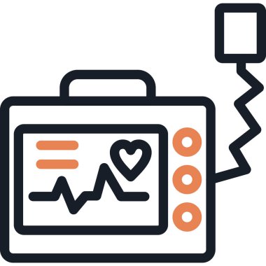 Defibrilatör Satırı Basit Tasarımlı Vektör ResmiComment