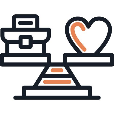 Yaşam Dengesi Simgesi, Basit Tasarımlı Vektör Resimleri