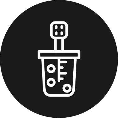 Sous Vide Machine Line Circle BG Simgesi, Basit Tasarımlı Vektör Resimleri