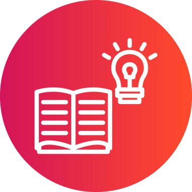 Öğretmenin İlham Satırı Gradyan Çemberi Simgesi, Basit Tasarımlı Vektör Resimleri