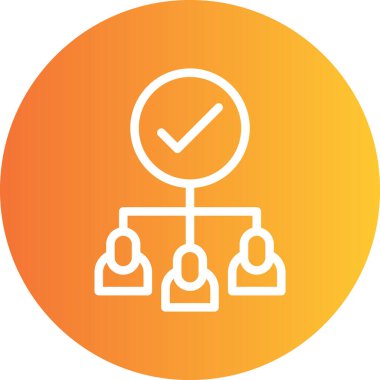 Takım Çizgisi Gradyan Çemberi Simgesi, Basit Tasarımlı Vektör Resimleri