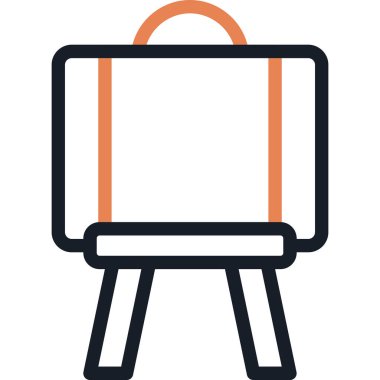 Sanat Stüdyosu Çizgisi Simgesi, Basit Tasarımlı Vektör İllüstrasyonu