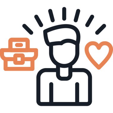 Stres Yönetimi Satırı Basit Tasarımlı Vektör ResmiComment