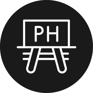 Tebeşir Çizgisi Çemberi BG Simgesi, Basit Tasarımlı Vektör Resimleri