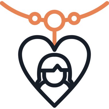 Anne Kolyesi Çizgisi Simgesi, Basit Tasarımlı Vektör İllüstrasyonu