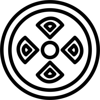 Radyasyon Düz Simgesi, Basit Tasarımlı Vektör Resimleri