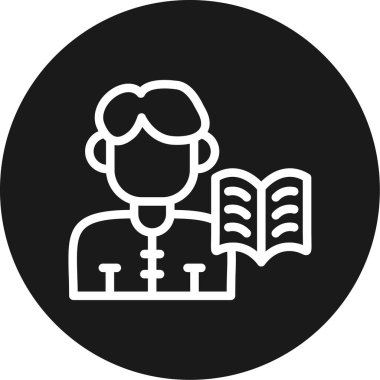 Öğrenme alışkanlığı Çemberi BG Simgesi, Basit Tasarımlı Vektör Resimleri