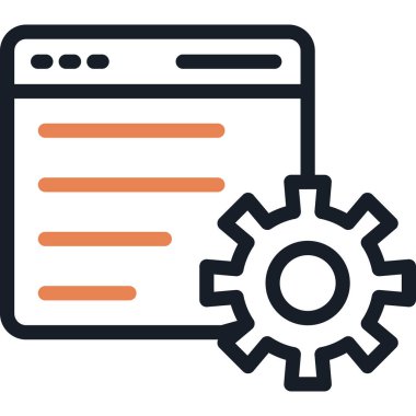 Veritabanı Yönetim Satırı Simge, Basit Tasarımlı Vektör Resimleri