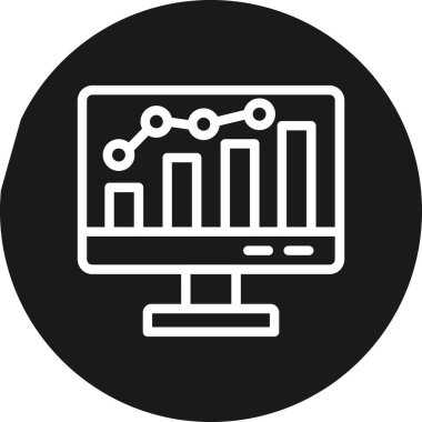 SEO Sıralama Satırı Çemberi BG Simgesi, Basit Tasarımlı Vektör Resimleri