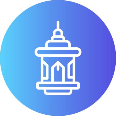 Fener Çizgisi Gradyan Çemberi Simgesi, Basit Tasarımlı Vektör Resimleri