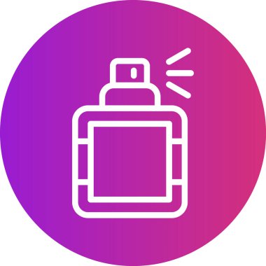 Purfume Çizgisi Gradyan Çemberi Simgesi, Basit Tasarımlı Vektör İllüstrasyonu