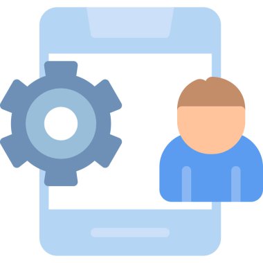 Hesap Ayarları Düz Simge, Basit Tasarımlı Vektör Resimleri