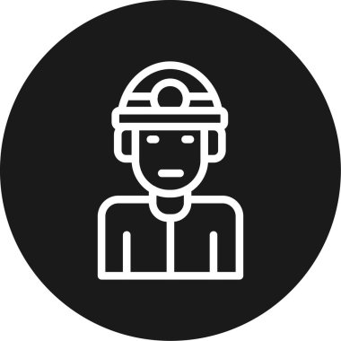 Fabrika İşçi Hattı Çemberi BG Simgesi, Basit Tasarımlı Vektör Resimleri