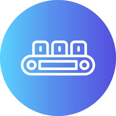 Satır İmalatı Gradyan Çemberi Simgesi, Basit Tasarımlı Vektör Resimleri