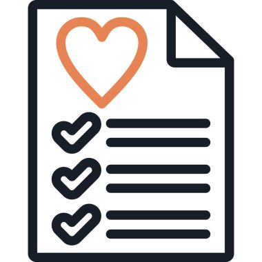 İstek Listesi Simgesi, Basit Tasarımlı Vektör İllüstrasyonu