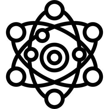 Nötron Düz Simgesi, Basit Tasarımlı Vektör Resimleri