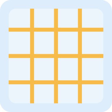 Kamera Izgara Çizgileri Düz Simge, Basit Tasarımlı Vektör Resimleri