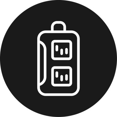 Soket Ayarları Satır Çemberi BG Simgesi, Basit Tasarımlı Vektör Resimleri