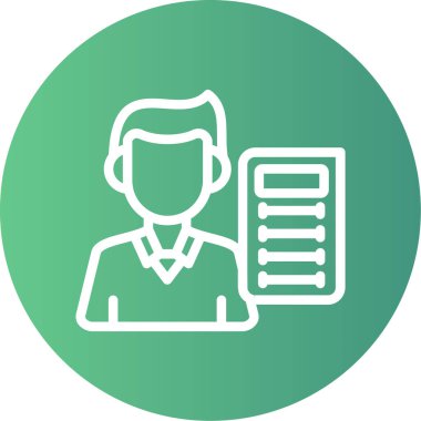 Atölye Çizgisi Gradyan Çemberi Simgesi, Basit Tasarımlı Vektör Resimleri