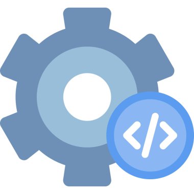 Dil Ayarları Düz Simge, Basit Tasarımlı Vektör İllüstrasyonu