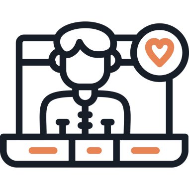 Kullanıcı Deneyimi Satırı Bitiş Simgesi, Basit Tasarımlı Vektör İllüstrasyonu