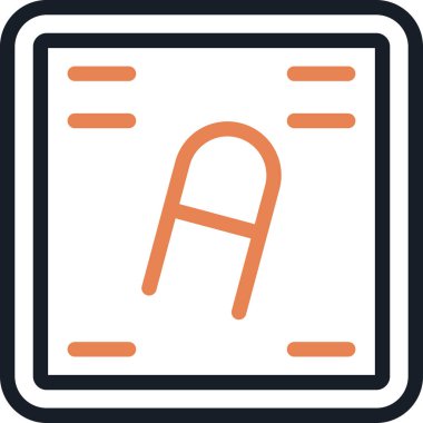 Italic Metin Satırı Bitiş Simgesi, Basit Tasarımlı Vektör Resimleri