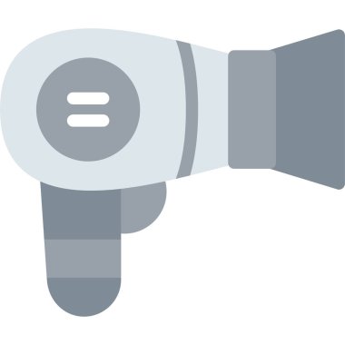 Saç Kurutma Simgesi, Basit Tasarımlı Vektör İllüstrasyonu