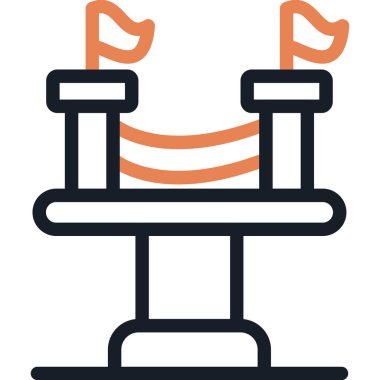 Şehir Köprüsü Çizgisi Simgesi, Basit Tasarımlı Vektör Resimleri