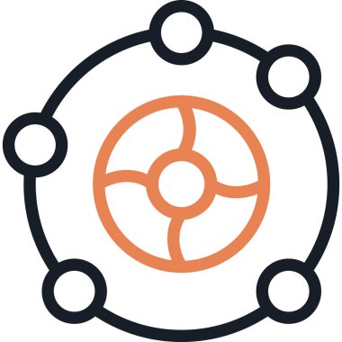 Kara Delik Çizgisi Simgesi, Basit Tasarımlı Vektör Resimleri