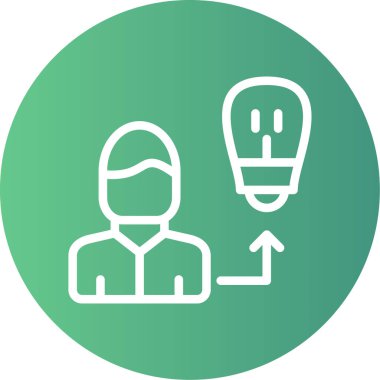 Bilgi Paylaşımı Satırı Gradyan Çemberi Simgesi, Basit Tasarımla Vektör Resimleri