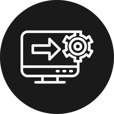 Topluluk Çizgisi Çemberi BG Simgesi, Basit Tasarımlı Vektör Resimleri Öğreniliyor