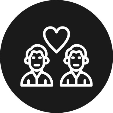 Arkadaşlık Çizgisi Çemberi BG Simgesi, Basit Tasarımlı Vektör Resimleri