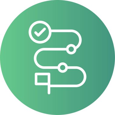 Basari Merdiven Çizgisi Gradyan Çemberi Simgesi, Basit Tasarımlı Vektör Resimleri