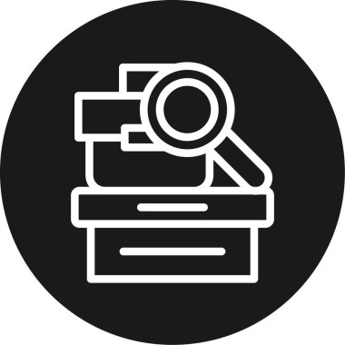 İş Fuarı Booth Satırı Çemberi BG Simgesi, Basit Tasarımlı Vektör Resimleri