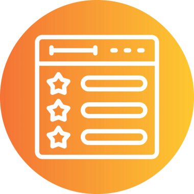 Özellik Bölüm Satırı Gradyan Çemberi Simgesi, Basit Tasarımlı Vektör Resimleri