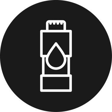 Temiz Su Hattı Çemberi BG Simgesi, Basit Tasarımlı Vektör Resimleri