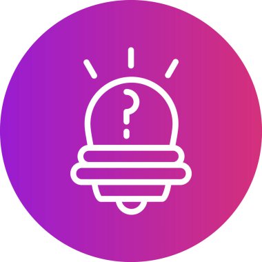 Meydan Okuma Satırı Gradyan Çemberi Simgesi, Basit Tasarımlı Vektör İllüstrasyonu