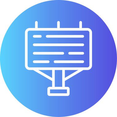 Bilgi Sancak Çizgisi Gradyan Çemberi Simgesi, Basit Tasarımlı Vektör Resimleri