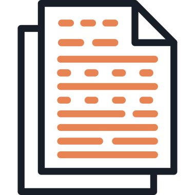 Belge Yığını Satırı Simge Ögesi, Basit Tasarımlı Vektör Resimleri