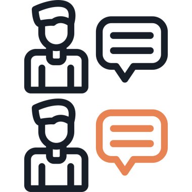 Koçluk Sohbeti Satırı Basit Tasarımlı Vektör ResimleriComment