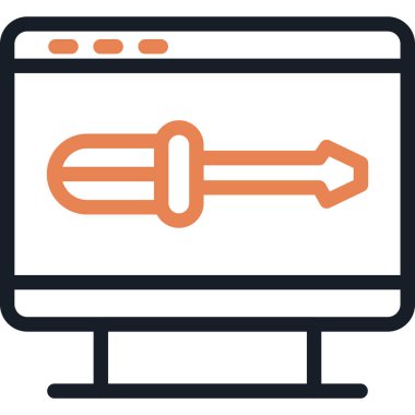 Makine İşlem Satırı Simgesi, Basit Tasarımlı Vektör Resimleri