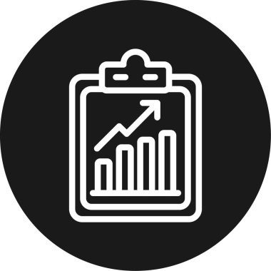 Performans Ölçüm Çizgisi Çemberi BG Simgesi, Basit Tasarımlı Vektör Resimleri