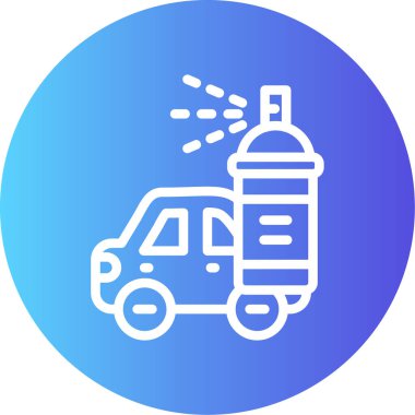 Sprey şişeli bir araba Gradyan Çemberi Simgesi, Basit Tasarımlı Vektör Resimleri