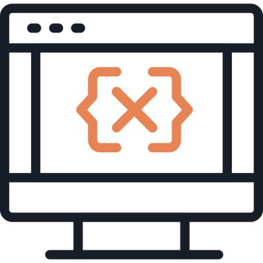 Kod Değişkenleri Satırı Simge Ögesi, Basit Tasarımlı Vektör Resimleri