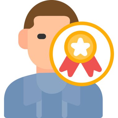 Motivasyon Gücü Düz Simgesi, Basit Tasarımlı Vektör İllüstrasyonu